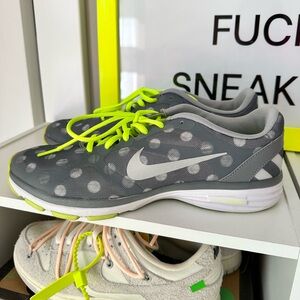 Polka dot neon Nike sneakers